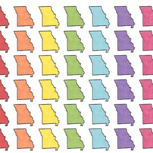 Missouri Stickers - Planner Stickers - USA Stickers - State Stickers - Icons