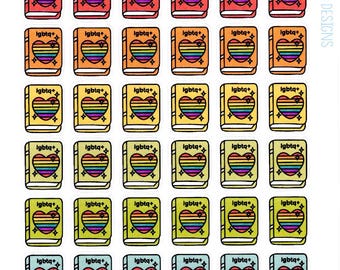 LGBTQ+ Genre Stickers - Planner Stickers - Genre Stickers - Book Icons - Book Journal Stickers - Book Planner Stickers - Reading Stickers
