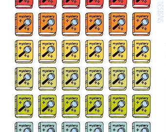 Mystery Genre Stickers - Planner Stickers - Genre Stickers - Book Icons - Book Journal Sticker - Book Planner Sticker - Reading Stickers