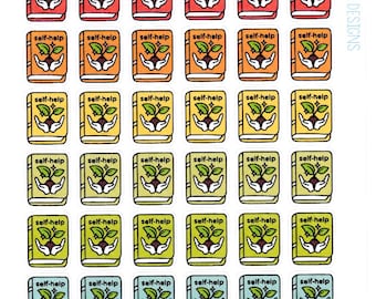 Self Help Genre Stickers - Planner Stickers - Genre Stickers - Book Icons - Book Journal Stickers - Book Planner Stickers - Reading Stickers