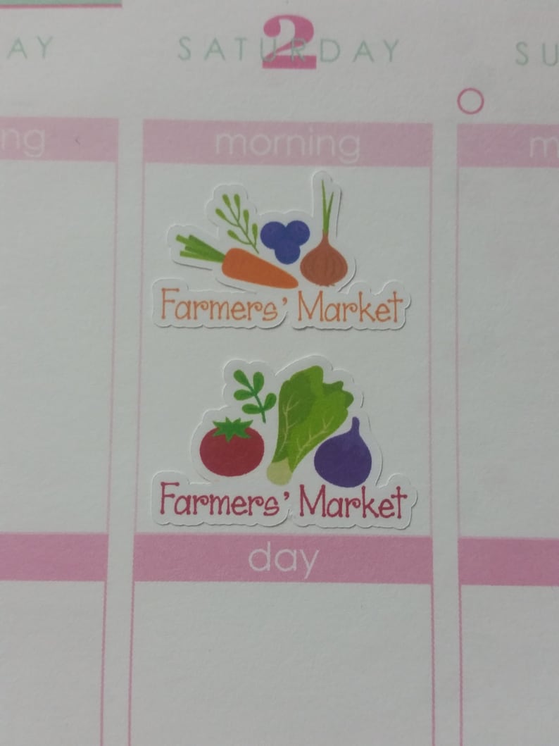 Farmers' Market Planner Stickers Etsy Australia