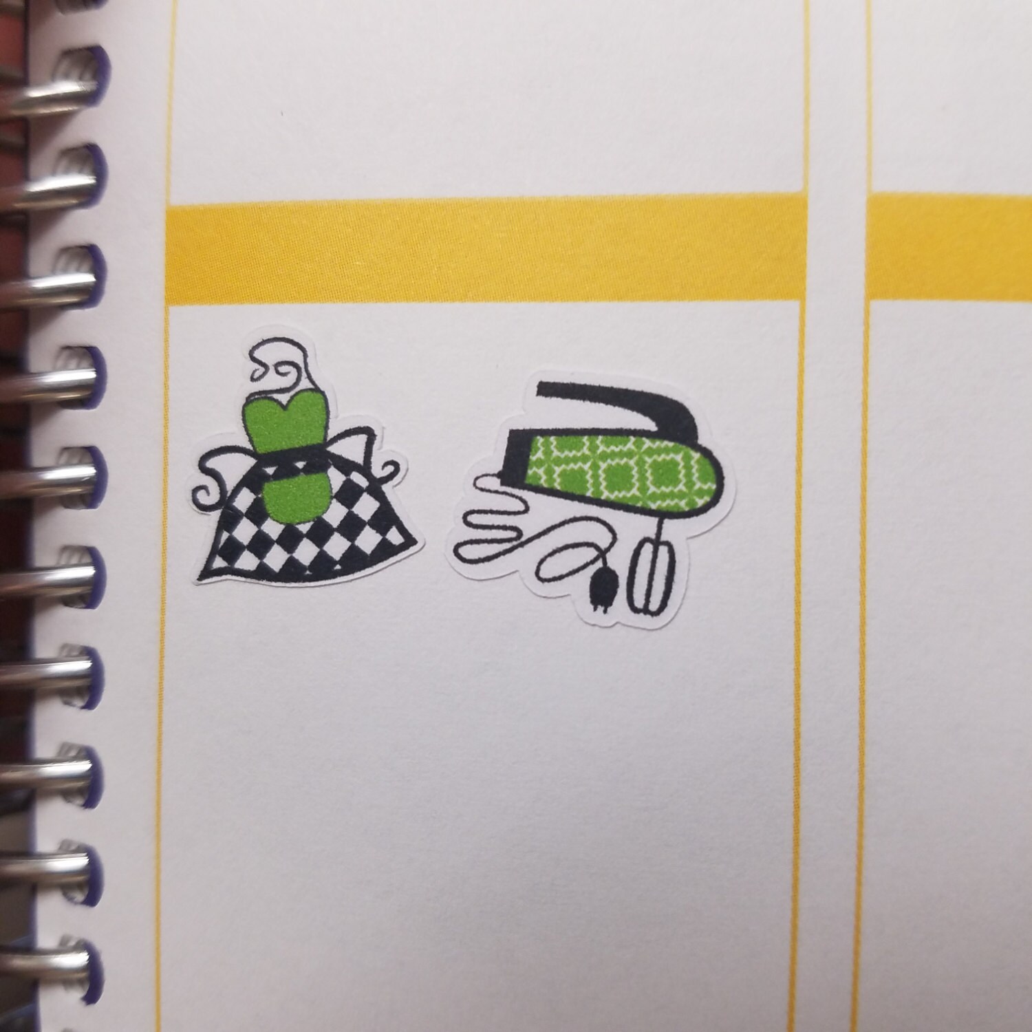 Checkered Apron Stickers || Planner Stickers - Etsy