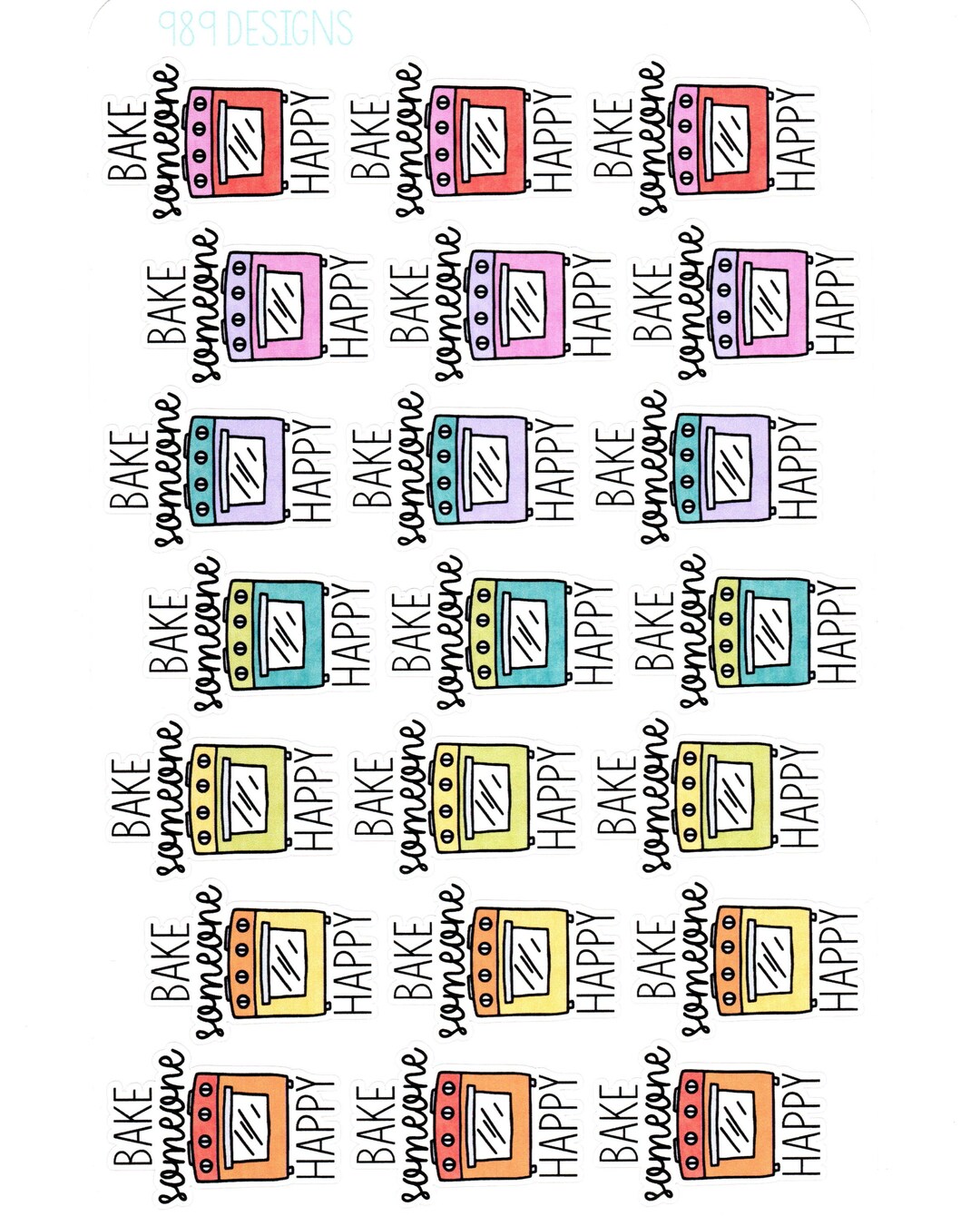 Bake Someone Happy - Planner Stickers - Baking Planner Stickers ...
