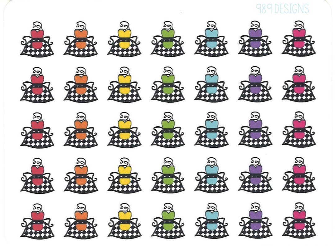 Checkered Apron Stickers || Planner Stickers - Etsy