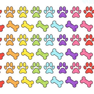 Paws & Bones - Planner Stickers - Dog Paw Stickers - Bone Stickers - Pet Planner Stickers - Dogs - Icons