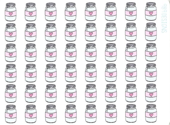 Canning Jars - Planner Stickers - Food Stickers - Preservation Jar Stickers - Glass Jars - Jars - Icons