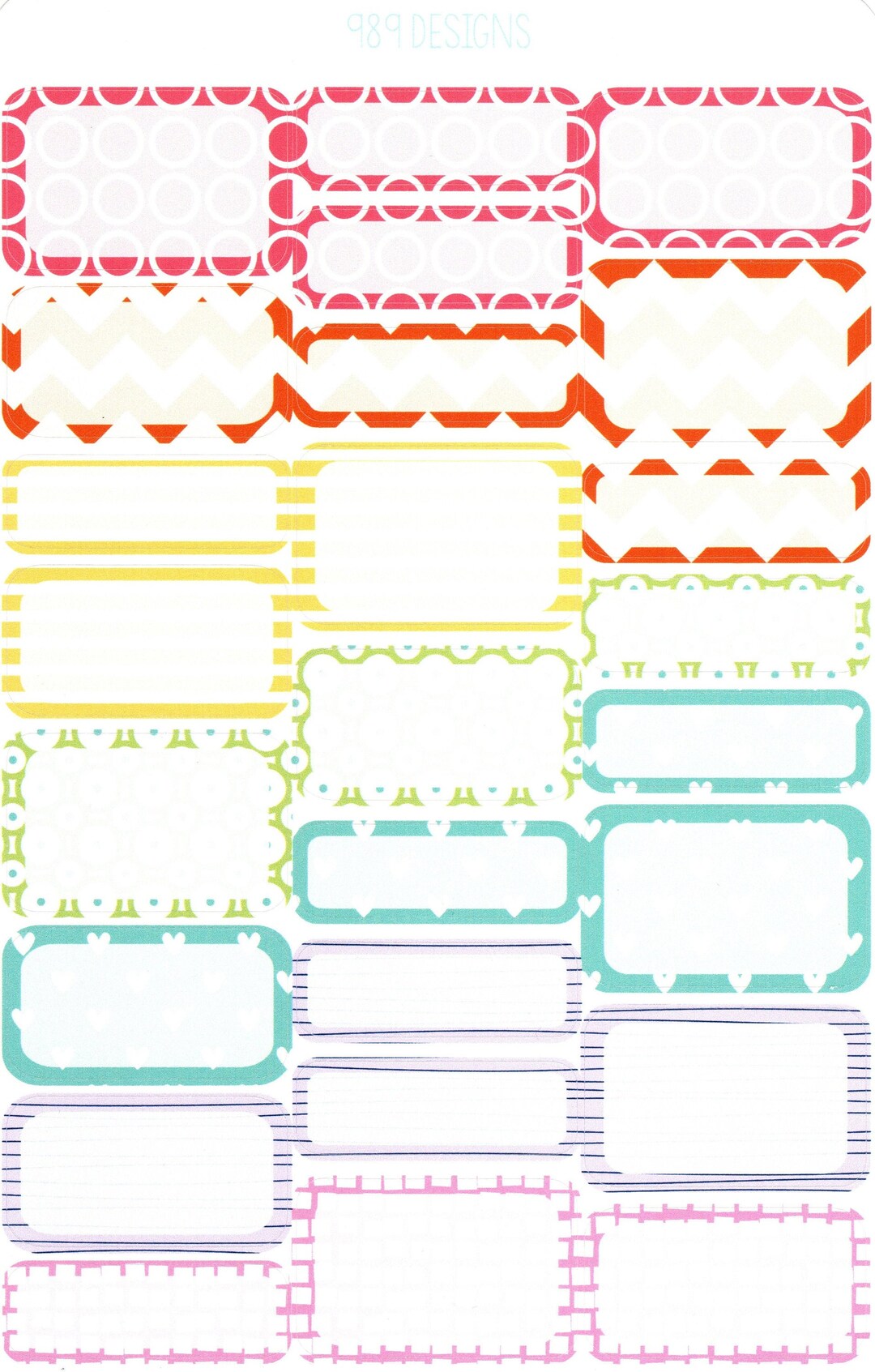 Sticker Box Pattern Lu's Favorite Mixed Boxes patterns Planner Stickers Box Planner ...