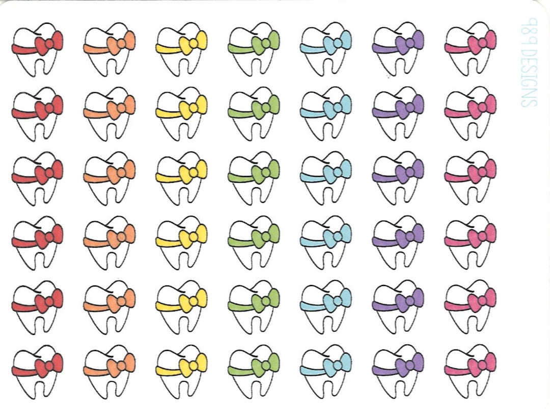 Tooth/tooth Fairy Stickers - Planner Stickers - Dentist Stickers ...