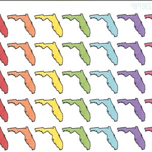 Stickers Floride - Stickers agenda - Stickers Etats-Unis - Stickers État - Icônes