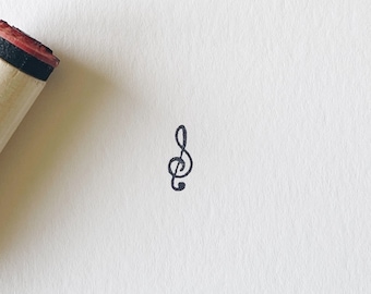 Mini MUSIC NOTE Stamp. Rubber Planner Stamp. Bujo Bullet journaling stamp. Scrapbooking Stamp. Planner Stamp. Art Stamp.