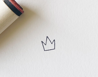 Mini CROWN Stamp. Rubber planner stamp. Bujo bullet journaling stamp. Scrapbooking stamp. Planner Stamp. Art Stamp. Custom Rubber Stamp.