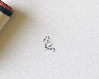 Mini SNAKE Stamp Rubber Planner Stamp Bujo Bullet journaling stamp. Scrapbooking Stamp. Planner Stamp. Art Stamp. Custom Rubber Stamp.