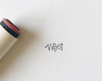 Mini VIBES Stamp. Rubber planner stamp. Bujo bullet journaling stamp. Scrapbooking stamp. Planner Stamp. Art Stamp. Custom Rubber Stamp.