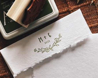 Rubber Stamp for Wedding Envelopes.