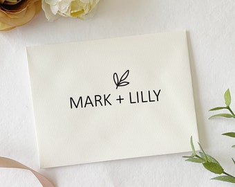 Custom Wedding Stamp. Save The Date Stamp. Custom Rubber Stamp. Couple Name Stamp. Wedding Monogram Stamp. Envelope Stamp.