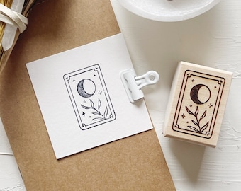 Tarot Card Stamp. Celestial Stamp. Planner Stamp. Journaling Stamp. Journaling supplies. Scrapbooking Stamp. BUJO stamp. Tarot Card