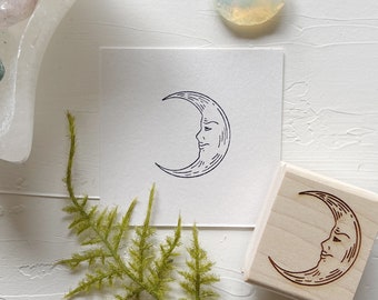 Crescent Moon Stamp. Celestial Stamp. Planner Stamp. Journaling Stamp. Journaling supplies. Scrapbooking Stamp. BUJO stamp. Moon Stamp