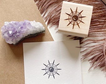 Starburst Moon Stamp. Celestial Stamp. Planner Stamp. Journaling Stamp. Journaling supplies. Bujo supplies. Scrapbooking Stamp. BUJO stamp
