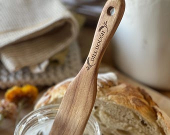 Sourdough Starter Custom Wooden Spurtle.