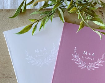 Wedding Vow Books Set of 2. Customized Wedding Vows keepsake. Wedding Vow Booklets. Bride and Groom Vows