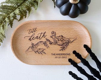 ENGRAVED Custom Catch All Tray. Valet Tray. Personalized Housewarming Gift Custom Wedding Gift. Bridal Shower Gift. Personalized Wooden Tray