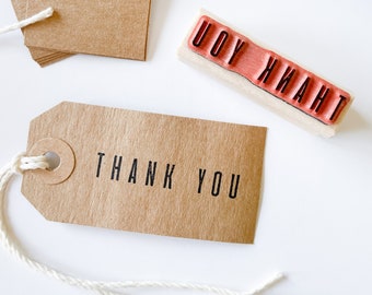 Thank You Stamp. Simple Modern Thank You Rubber Stamp. Stamp For Packaging, Tags, Stickers, Party Favors, Cards