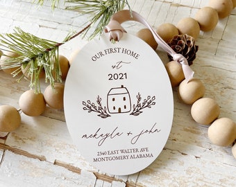 New Home Buyer Custom Ornament. Our First Home Ornament Personalized Ornament. Housewarming Gift. Custom New Home Ornament. Closing gift