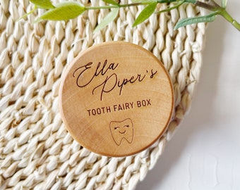 ENGRAVED Tooth Fairy Box. Personalized Tooth Fairy Box. First Birthday Gift Keepsake. Engraved Custom Wooden Tooth Fairy Box. Gift for Child