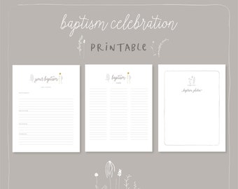 Baptism Baby Book Page Printable Template. Baby Book printable File Baptism Insert.