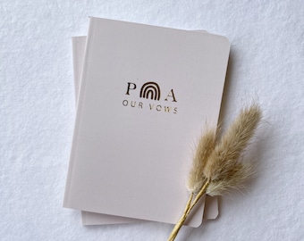 Foiled Wedding Vow Books Set - Personalized Keepsake
