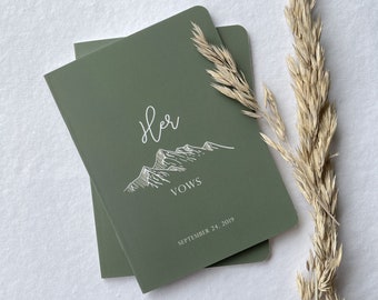 Wedding Vow Books Set of 2. Customized Wedding Vows keepsake. Wedding Vow Booklets. Bride and Groom Vows. Personalized Gift