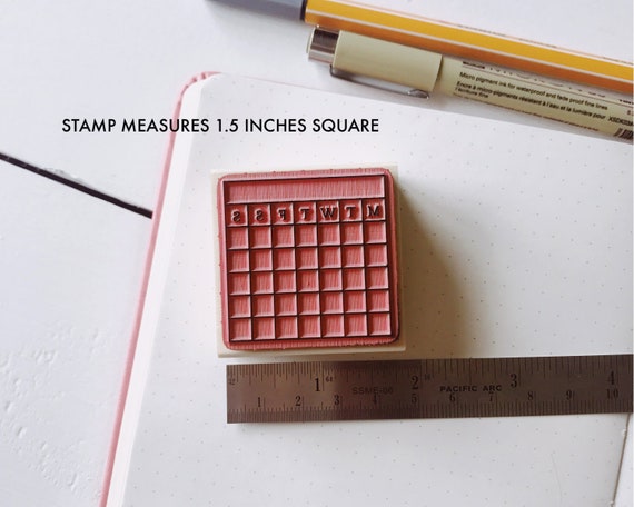  Stamps by Impression Journal, Habit Tracker, Calendar Rubber  Stamp 1.5 x 2.25 5 Row ST 0999 : Office Products