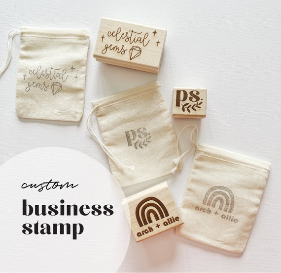 Large Custom Stamp 4 5 6 7 or 8 Custom Logo Stamp Custom Rubber Stamp Large  Custom Stamps Business Stamp Bag Stamp 