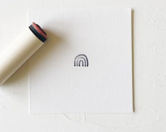 Mini RAINBOW Stamp. Rubber Planner Stamp. Bujo Bullet journaling stamp. Scrapbooking Stamp. Planner Stamp. Art Stamp. Custom Rubber Stamp.