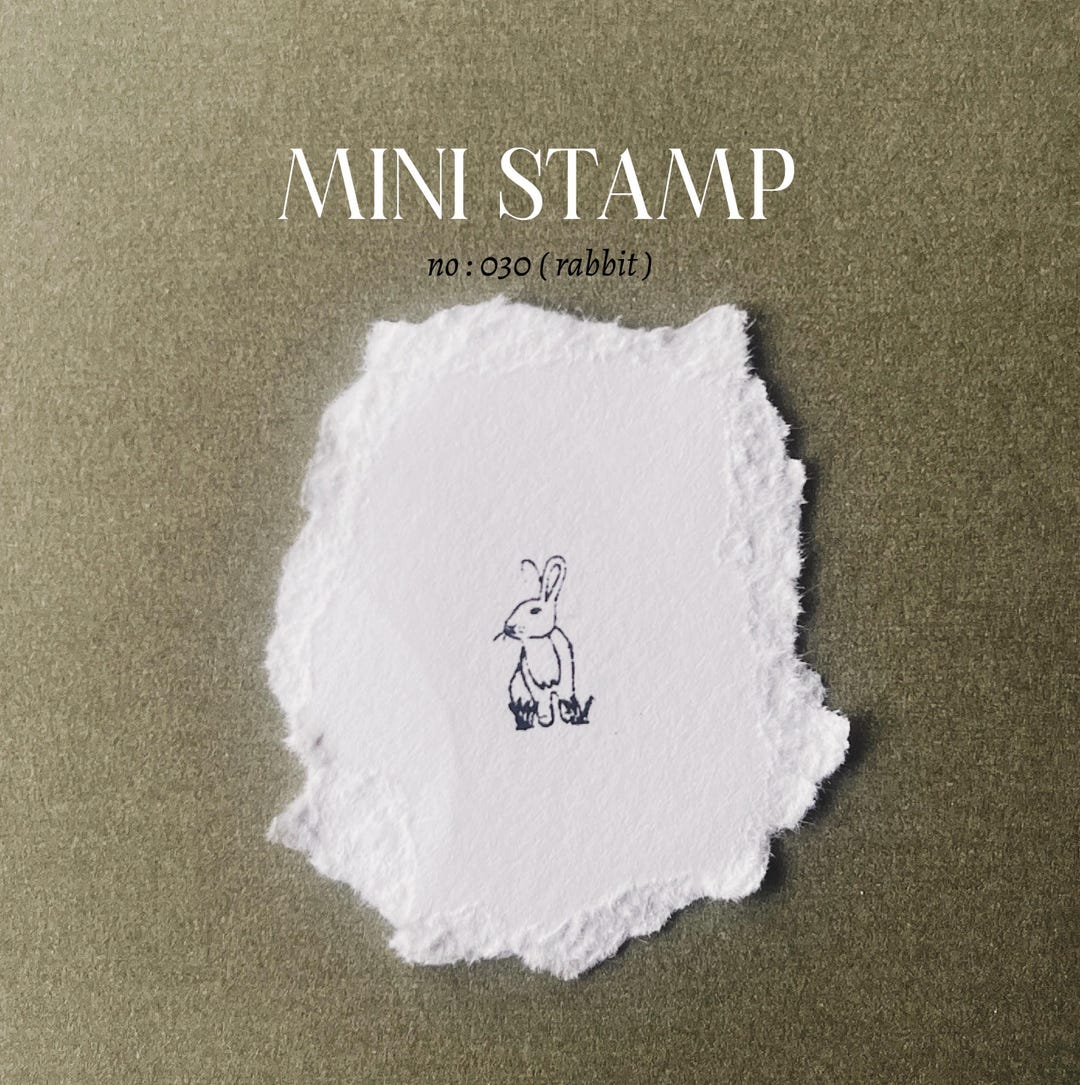 Joj Rabbit Stamps Mini Bunny Rabbit Stamp. Rubber Planner Stamp. Bujo Bullet Journaling ...