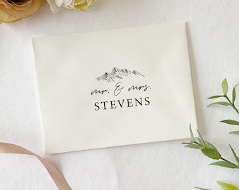 Laurel Wreath Custom Stationery Stamp.