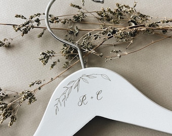 Wedding Dress White Hanger - Custom Engraved.