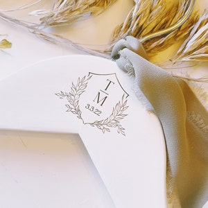 Custom Wedding Hanger - Engraved Elegant Wedding Suit Hanger.