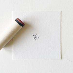 Mini LOTUS FLOWER Stamp. Rubber Planner Stamp. Bujo Bullet journaling stamp. Scrapbooking Stamp. Planner Stamp. Art Stamp.