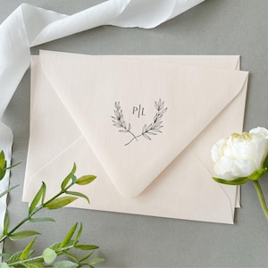 Custom Monogram Wedding Stamp for Stationery.