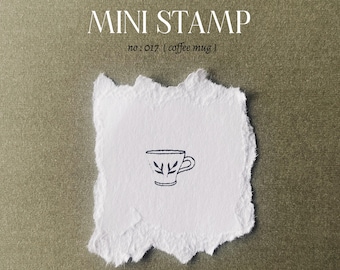 Mini Coffee Mug Stamp. Rubber planner stamp. Bujo bullet journaling stamp. Scrapbooking stamp. Planner Stamp. Art Stamp. Mini Stamp