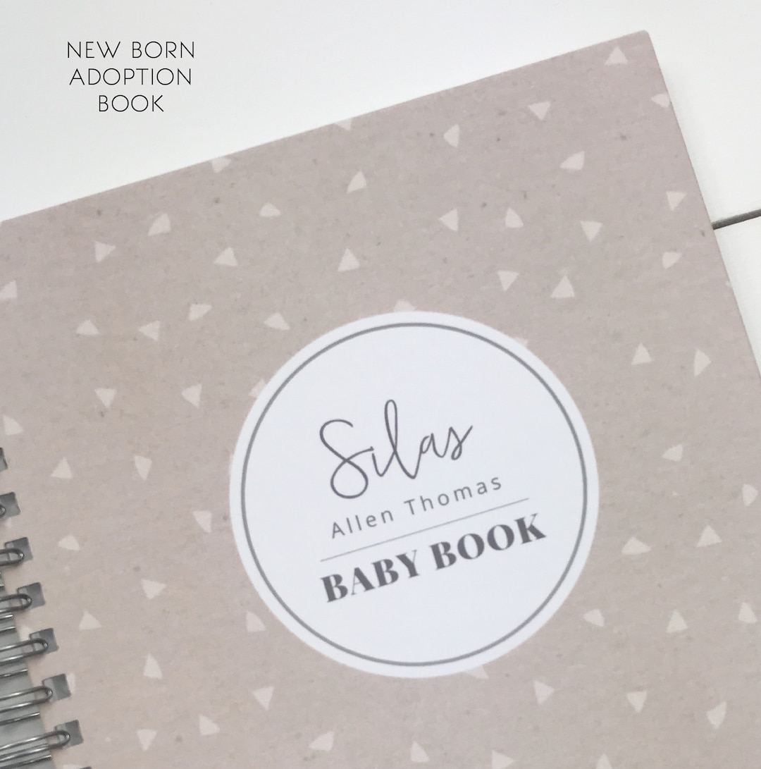 Adoption Baby Book. Custom Baby Book the First Year Book. Baby Shower