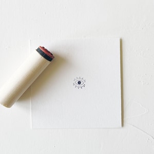 Mini EVIL EYE stamp. Rubber planner stamp. Bujo bullet journaling stamp. Scrapbooking stamp. Planner stamp. Art stamp Custom Rubber Stamp.