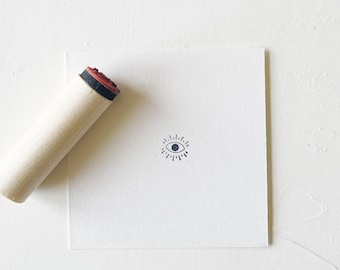 Mini EVIL EYE stamp. Rubber planner stamp. Bujo bullet journaling stamp. Scrapbooking stamp. Planner stamp. Art stamp Custom Rubber Stamp.