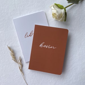 Personalized Wedding Vow Books Set: Velvet Keepsake Gift