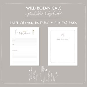 Baby Book Printable Template Baby Shower Guest Sign In, Wishes and ...
