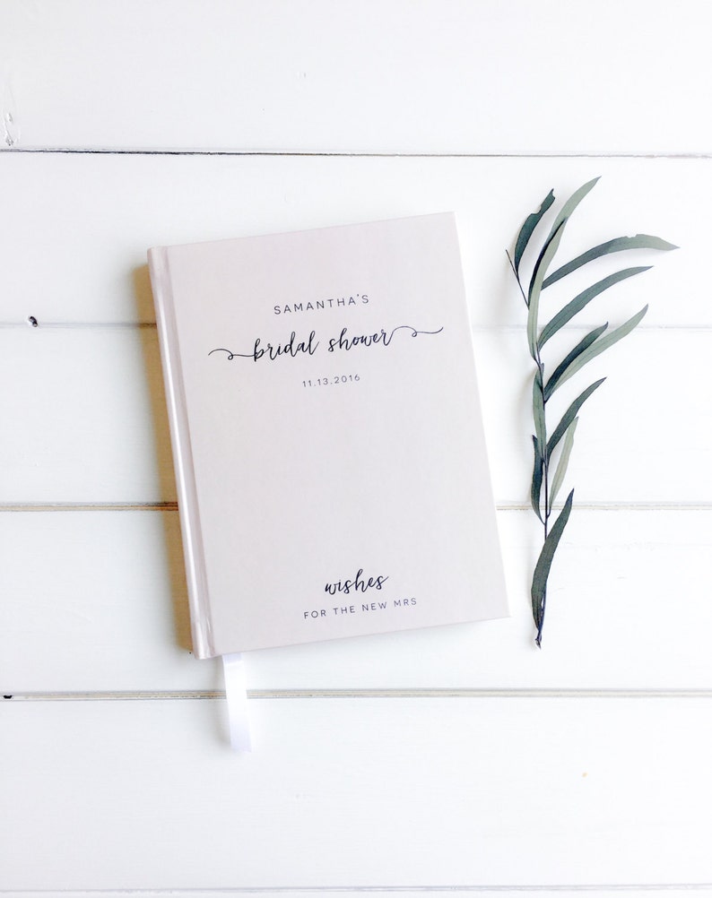 Bridal Shower Wishes Book For The Bride Custom Guest Image 0