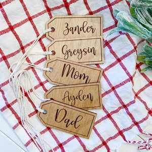 BEST SELLER ENGRAVED Christmas Stocking Name Tag. Pet Wooden Stocking Name Tags. Personalized Tags Labels. Gift Tags. Gifts for her. image 3