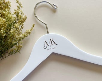 Custom Modern Wedding Dress Hanger for Bride and Groom.