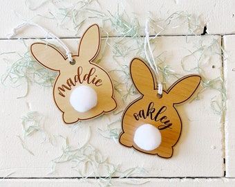 Custom Easter Basket Tags. Wooden ornament. Kids Easter Bunny Basket. Easter Names. Easter Decor. Basket Tags Easter. Easter Gift.